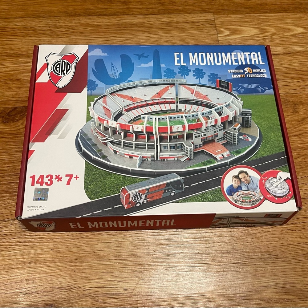 OPEN BOX River Plate El Monumental Stadium 3D Jigsaw Puzzle, 143 Pieces Ages 7+